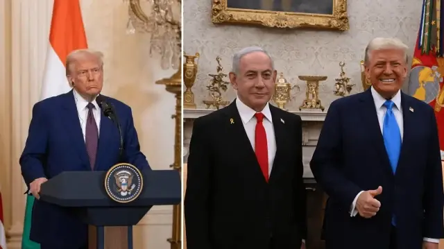 trumptan gazze plani aciklamasi umarim netanyahu ile anlasiriz zEaVUy3M