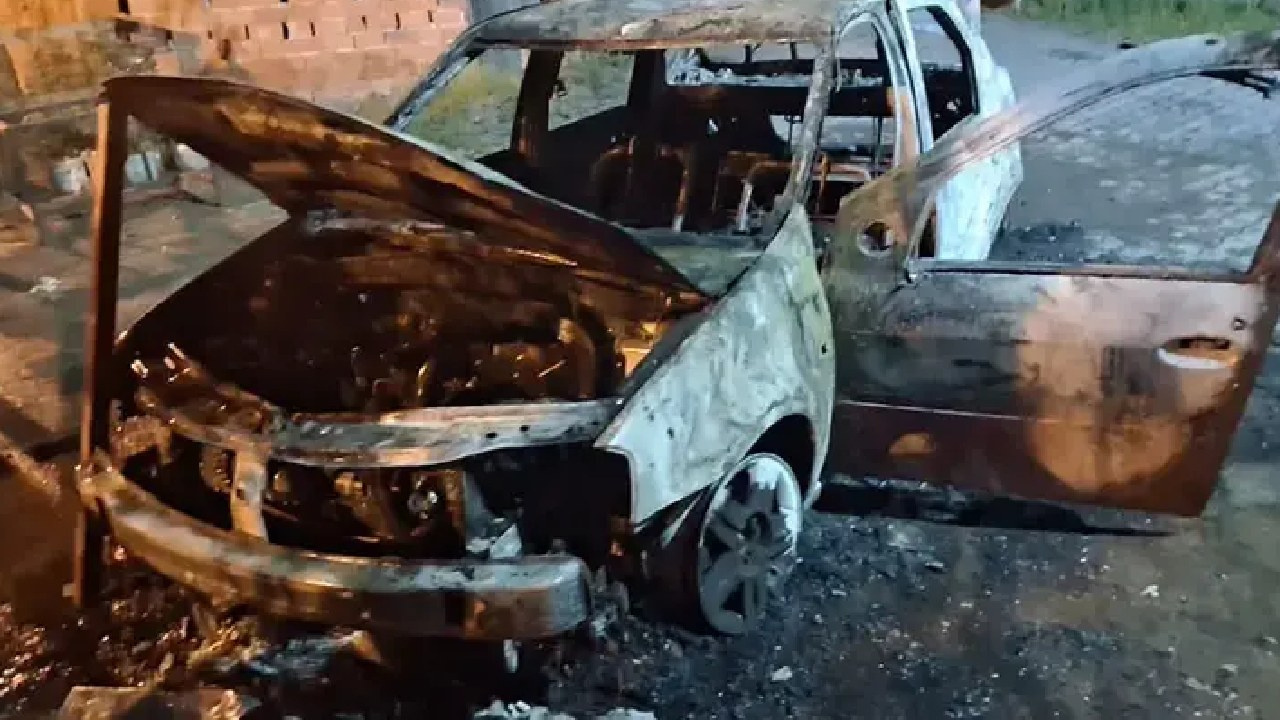 Korgan’da Sendika Başkanının Aracı Alev Alev Yandı, Soruşturma Başlatıldı