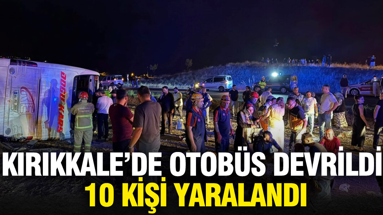 Kirikkalede otobus devrildi 10 kisi yaralandi OOeAZ16d